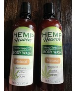 2 Hemp Heaven Hemp Seed Oil Moisturizing Natural Body Skin Shower Bath W... - £15.21 GBP