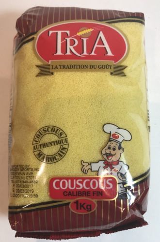 COUSCOUS Durum Wheat Fine Semolina 1Kg  2.2lb TRIA