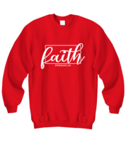 Religious Sweatshirt Faith Ephesians 2:8 Red-SS  - £22.34 GBP