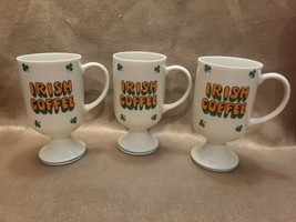 Set Of 3 Vintage Irish Coffee Mugs Kitschy  Great Quality Proverbs - £10.80 GBP