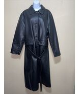 Rebecca Minkoff Faux Leather Belted Trench Coat sz XL NEW - $158.40