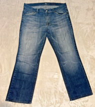 7 For All Mankind Jeans Mens 36 Boot Cut Mid Rise Medium Wash Fade USA *... - £19.62 GBP