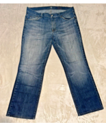 7 For All Mankind Jeans Mens 36 Boot Cut Mid Rise Medium Wash Fade USA *... - £19.68 GBP