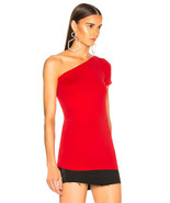 NWT Helmut Lang Asymmetric Tube Tank Seamless Jersey Scarlet Red L - $88.90 CAD