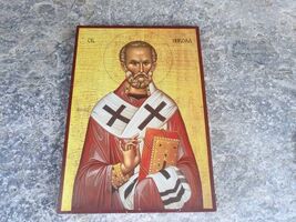 Icon of Sveti Nikola, Orthodox Icon devoted to Saint Nickolas of Myra - $40.00