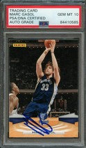 2009-10 Panini #177 Marc Gasol Signed Card AUTO 10 PSA Slabbed Grizzlies - £102.21 GBP