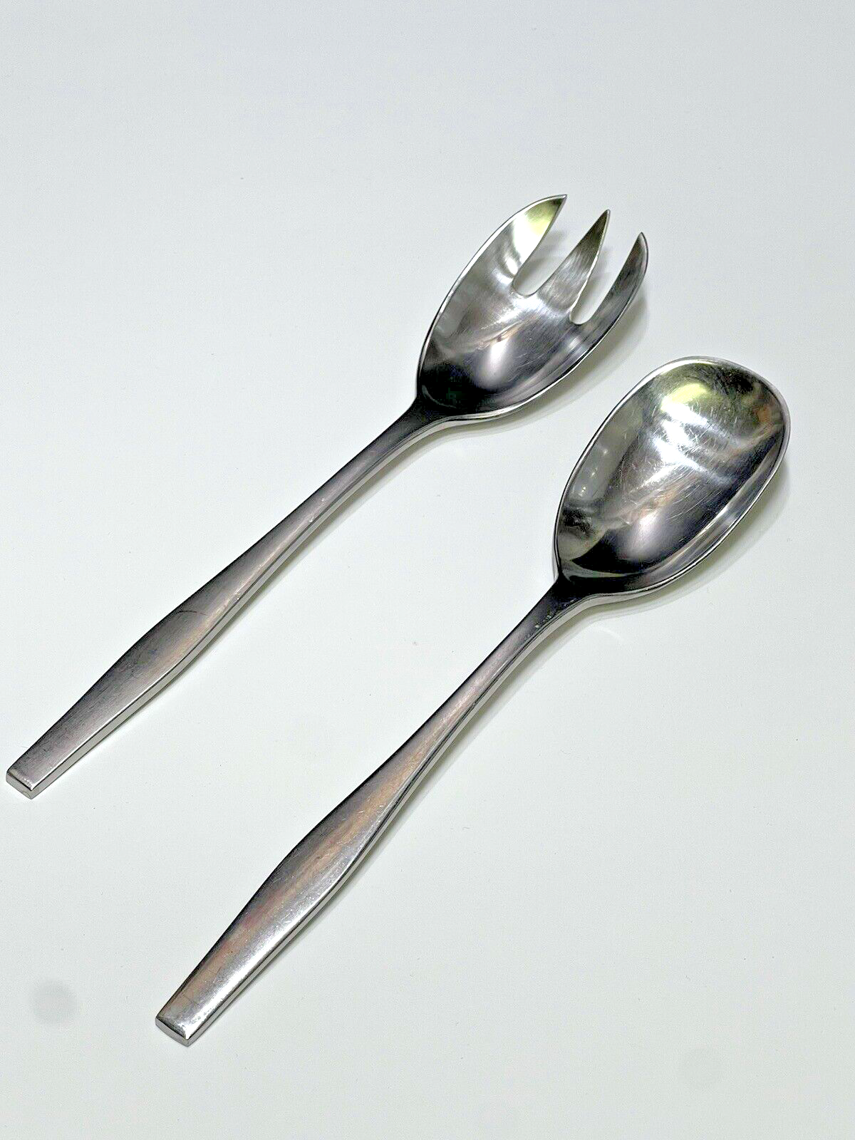 Primary image for Dansk Designs IHQ Variation V Solid Serving Spoon & Fork Salad Set  -- CHINA