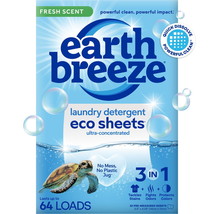 Laundry Detergent Sheets, Fresh Scent Eco Sheets, 32 Count, 64 Loads - £24.20 GBP