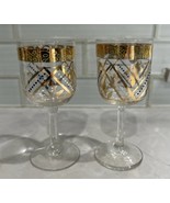 (2) Vintage Cordial Glasses with gold accents, Pre-Owned - $374.75 MXN