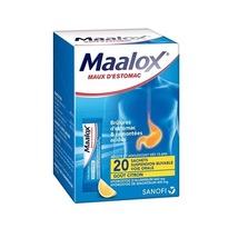 Maalox Upset Stomach (Lemon Flavor) Pack of 20 Sachets  - $19.99