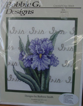 Counted Cross Stitch Picture Kit, &quot;Iris&quot; by Bobbie G Designs 8.5&quot; X 9.5 &quot; Sealed - £7.97 GBP