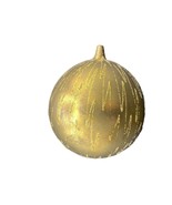 Large 6&quot; Blown Glass Gold and Glitter Christmas Ornament - £34.78 GBP