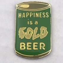 Happiness is a Cold Beer Vintage Pin 80s AGB 1987 Metal 80s Humor Drinking - £7.95 GBP