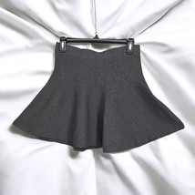 Papaya Skirt Woman Large Gray Knitted Mini Skater Fit and Flare NWT Made... - $13.09