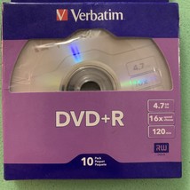 Verbatim DVD+R Recordable Disc, 4.7GB 16x Silver 10/Pack 120 Min VER97956 - $237.26 MXN