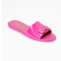 Jack Rogers Orchid Patricia Bow Accent Jelly Slide Sandals Sz 10 New - £21.58 GBP