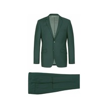 Men RENOIR suit Solid Two Button Business Formal Year Round Slim Fit 201-9 Green image 2