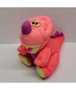 Vintage Fisher Price Baby Dino Puffalump Plush Orange Pink Dinosaur Squeaks - $20.16 CAD