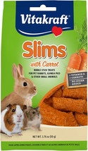 Vitakraft Slims with Carrot for Rabbits 8.8 oz (5 x 1.76 oz) Vitakraft Slims wit - £20.44 GBP