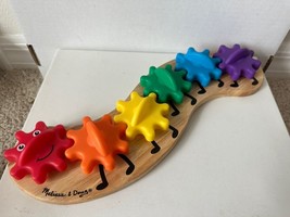 Melissa &amp; Doug Caterpillar Gear Toy #3084  GUC Complete Toddler Colors Rainbow - £7.98 GBP
