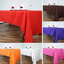 10 Pcs 60X126 Rectangle Polyester Tablecloths Wedding Party Reception Wholesale  - £160.43 GBP