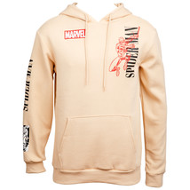 Spider-Man Character And Text Hoodie With Back And Sleeve Print Beige - $51.98
