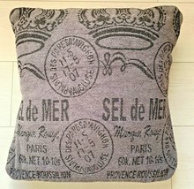 Grey Chenille Cushion Covers Soft Velvet Luxury 45cm 18&quot; Sel de Mer Naut... - £9.42 GBP