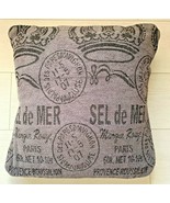 Grey Chenille Cushion Covers Soft Velvet Luxury 45cm 18&quot; Sel de Mer Naut... - £9.47 GBP