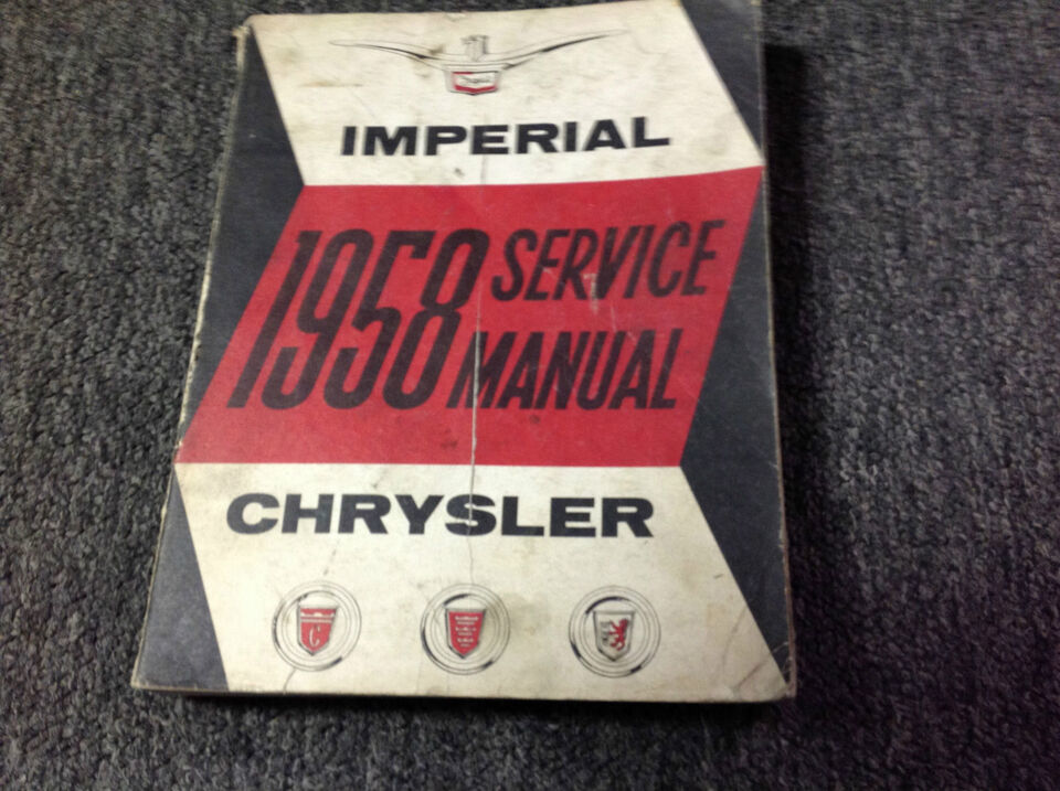 1958 CHRYSLER IMPERIAL Service Shop Repair Manual  OEM FACTORY - $109.09