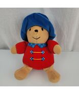 Eden Stuffed Plush Velour Baby Paddington Bear Soft Toy Small 7" Red Blue - $22.76