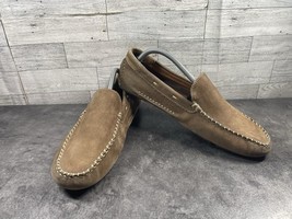 Johnston &amp; Murphy Driving Loafers Men 10.5M Shoes Brown Suede Comfort Sl... - $34.47