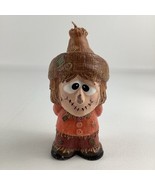 Vintage 70s Scarecrow Candle Fall Autumn Decor Wax 6&quot; Figure 1970s - $17.77