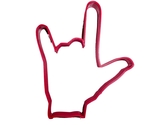 6x I Love You Sign Language Fondant Cutter Cupcake Topper 1.75 IN USA FD211 - £5.58 GBP