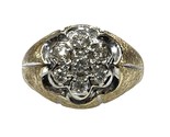 Men&#39;s Cluster ring 10kt Yellow and White Gold 375022 - $399.00