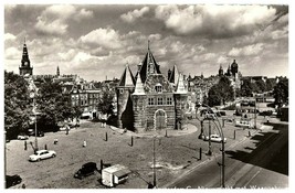 Aerial View Nieuwmarkt Amsterdam RPPC Postcard Old Cars Street Scene - £11.69 GBP