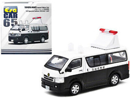 Toyota Hiace Japan Police Van White Black 1st Special Edition 1/64 Diecast Car E - £19.36 GBP