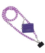 Clip &amp; Go Phone Purse Crossbody Ice Chain Strap Zippered Pouch Frosted P... - $733.85 MXN