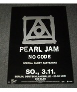 Pearl Jam Allemand Tour Affiche No Code Berlin - €62,06 EUR