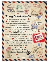 Lovely Vintage Letter Blanket Gift For Baby Girl From Grandma Fleece Sherpa Xmas - £46.30 GBP+