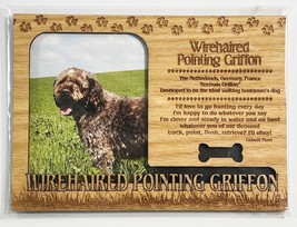 WIREHAIRED POINTING GRIFFON Dog Profile Laser Engraved Wood Picture Fram... - $9.90