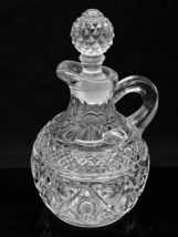 Vintage IMPREIAL GLASS 5.25&quot; Cruet CAPE COD CLEAR With Original Glass St... - $9.88
