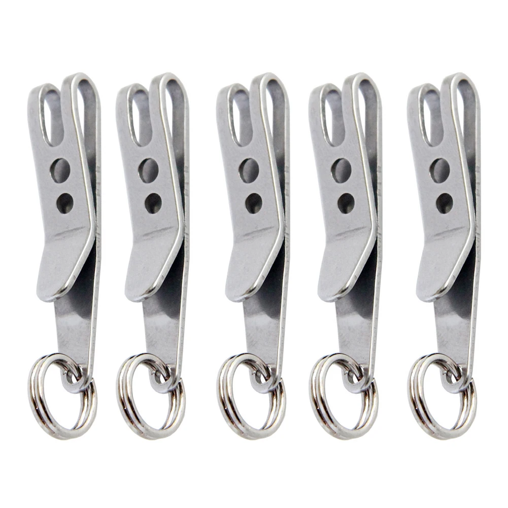 5pcs Steel Key Ring Carabiner EDC Bag Suspension Clip Outdoor Quicklink Tool - £9.11 GBP+