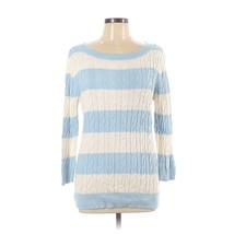 Ann Taylor Loft Outlet Large Blue/White Stripe Sweater - £7.60 GBP
