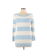 ANN TAYLOR LOFT OUTLET Large Blue/White Stripe Sweater - $13.15 CAD