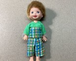 Vintage Barbie Kelly Boy Doll Tommy in Green Outfit No Shoes 4.25 inch - $19.00