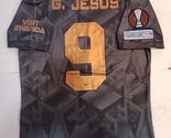 Gabriel Jesus Arsenal Europa League Match Slim Black Away Soccer Jersey ... - $90.00