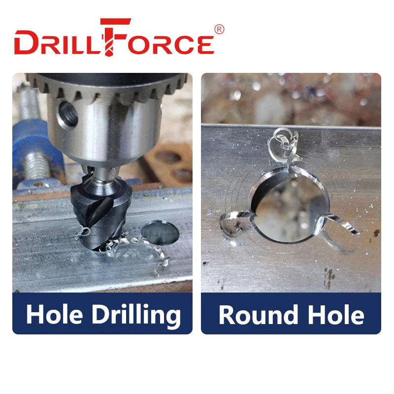 Drillforce M35 Cobalt TiALN Step Drill Bit Spiral Groove 3 Flutes Quick Change S - $296.58