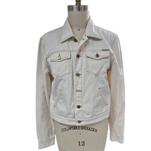 Vintage 90s Y2k Calvin Klein Ivory Sand Denim Jacket Size XL 100% Cotton - $984.59 MXN