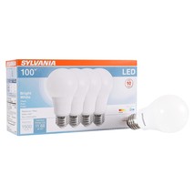 SYLVANIA LED Light Bulb, 100W Equivalent A19, Efficient 14W, Frosted Fin... - £30.36 GBP