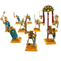 WFB Tomb Kings Skeleton Warriors 12x Hand Painted Miniature Plastic Unde... - £114.57 GBP